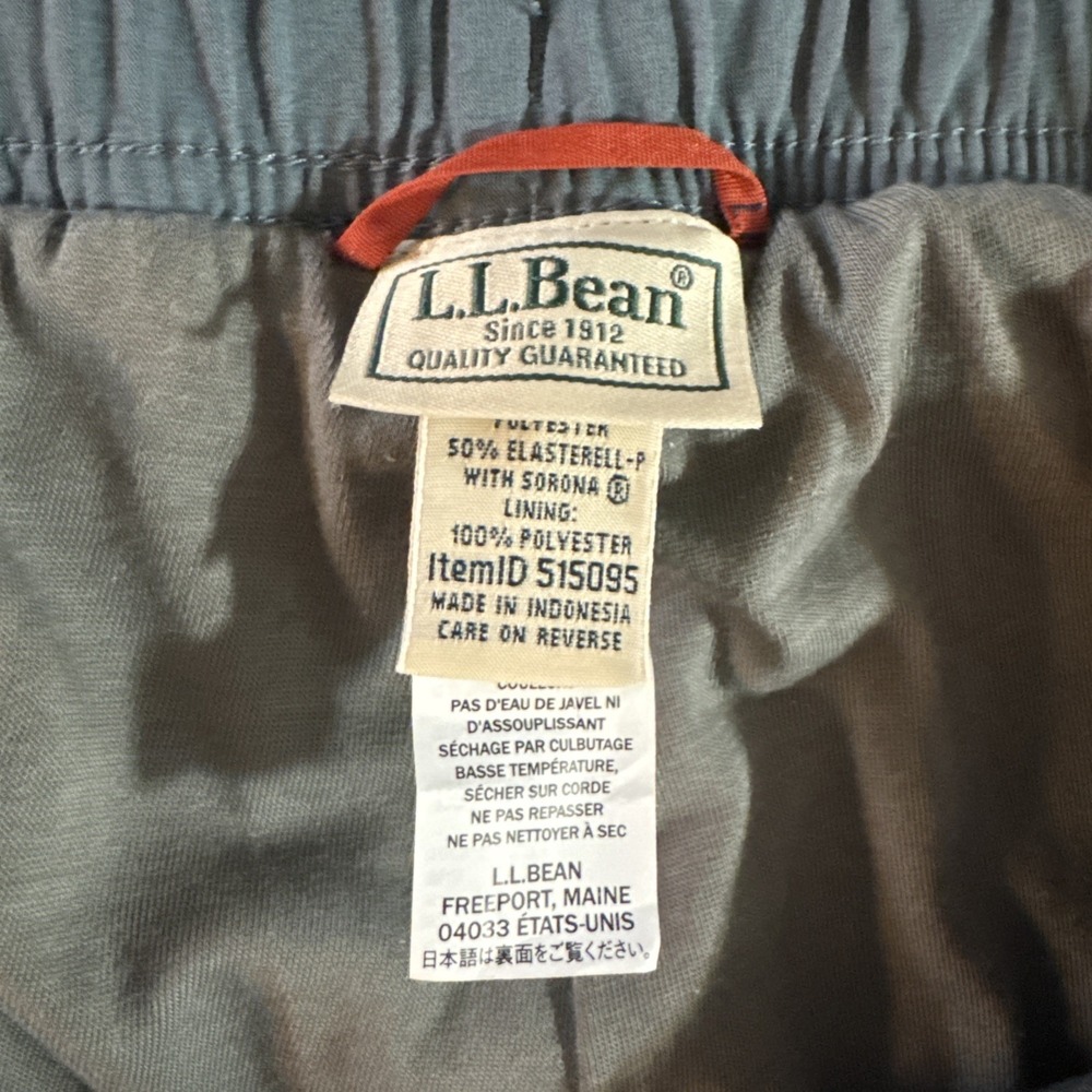 L.L Bean Blue Stretch Pants Mens Sz XL 30" Inseam Elastrell Sorona Performance - Picture 4 of 12